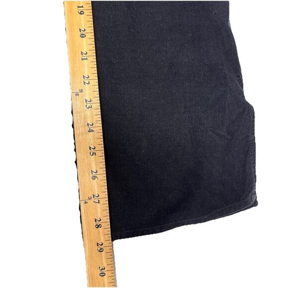 Quacker Factory Appliqué Fall Harvest Corduroy Shirt M Black Orange Button Up - Picture 10 of 10